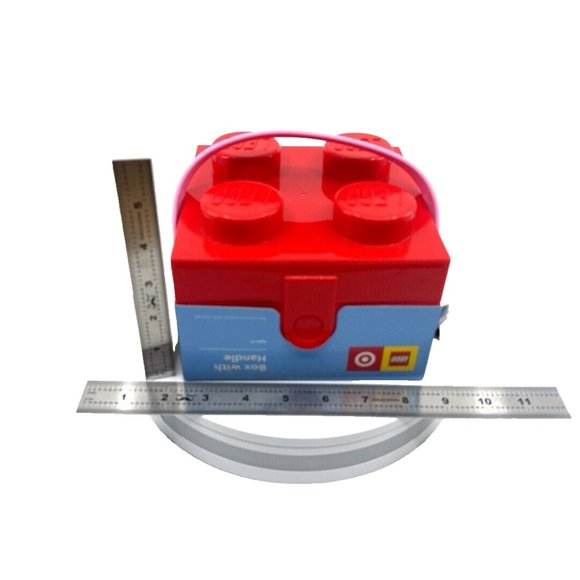LEGO x Target Collab 4-Stud Red Stackable Brick Storage Box w/ Pink Handle) - Picture 11 of 11